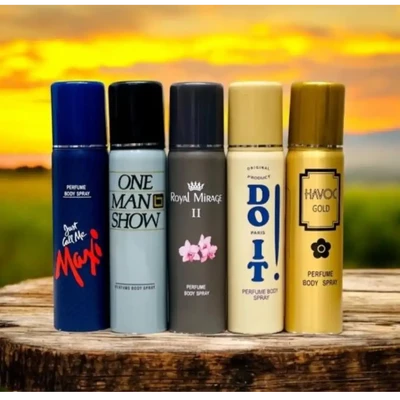 120 ML 5 pcs body spray combo  (no gas)