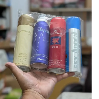 Premium 200 ml 4 pcs body spray combo