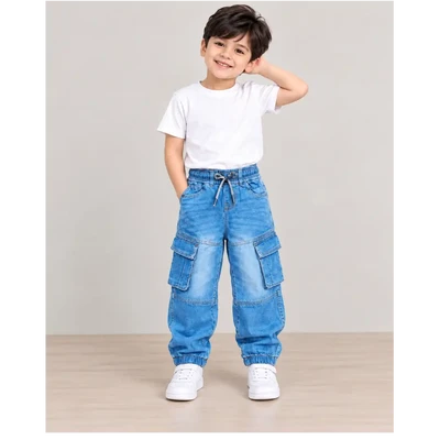 Boys Denim Baggy Joggers Pant 2-12Y