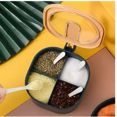 Large Spice kit 4 section with spoons